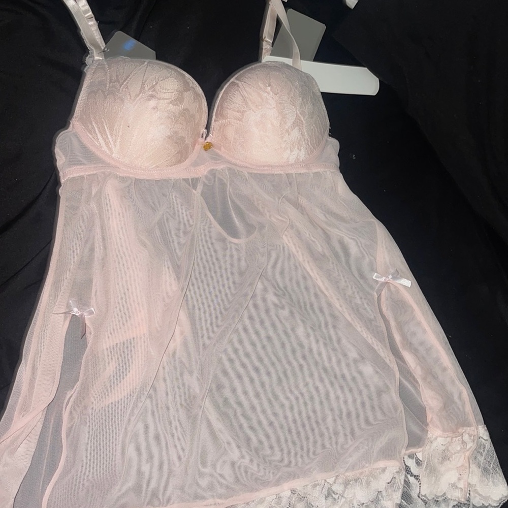 Baby pink dress lingerie